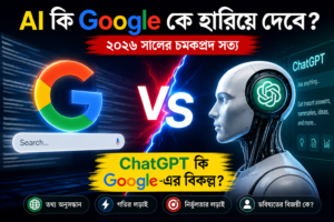AI কি Google কে হারিয়ে দেবে? Google Search এবং ChatGPT-এর তুলনা দেখানো একটি চিত্র