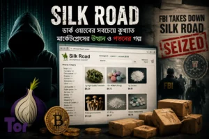 Silk Road ডার্ক ওয়েব মার্কেটপ্লেসের ধারণামূলক চিত্র